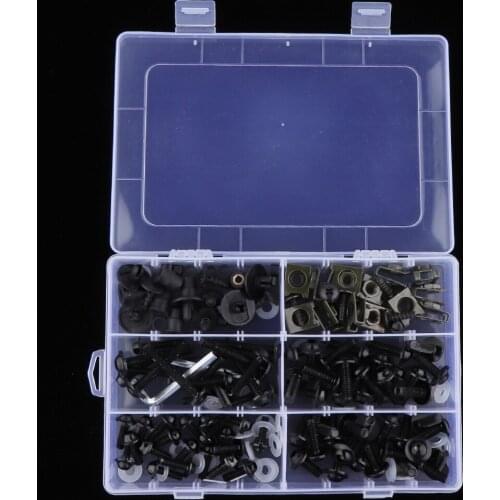 170Pcs Unviersal Motorcycle Complete Fairing Bolt Kit Fastener Clips Screws