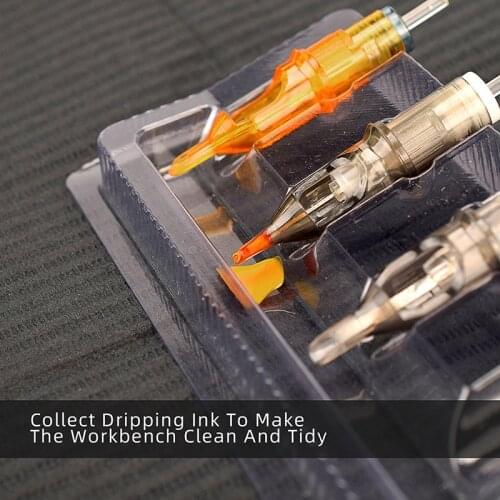 20Pcs Plastic Disposable Tattoos Ink Cartridge Needle Holder Bracket Tray Tank New