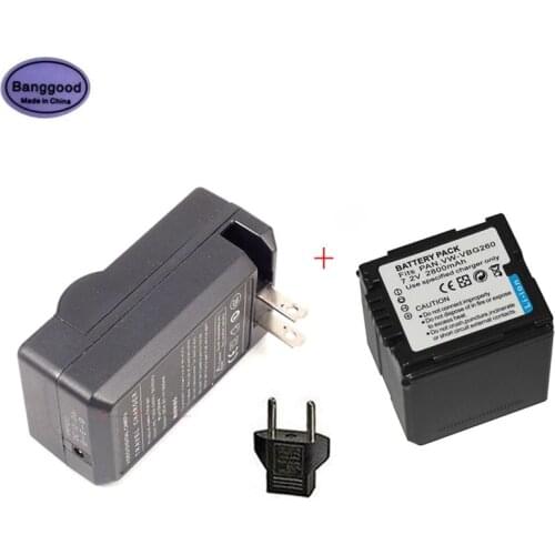 2800mAh VW-VBG260 VWVBG260 Camcorder Battery + AC Charger For Panasonic VW-VBG070 VW-VBG130 SDR-H20 SDR-H28 SDR-H258 HDC-SD1