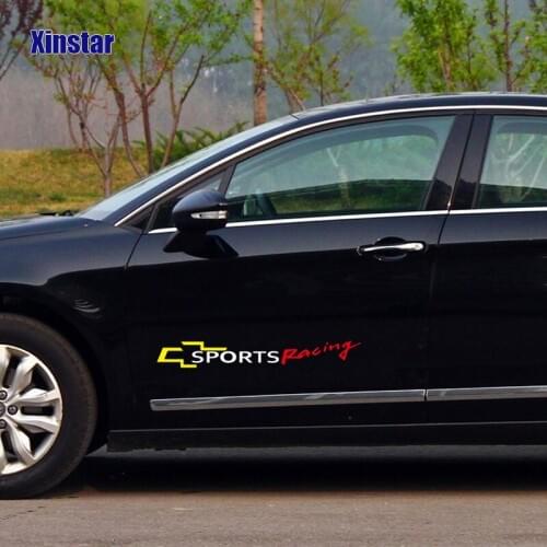 2pcs car side sticker for Chevrolet Cruze Captiva Lacetti Aveo Orlando Epica Camaro