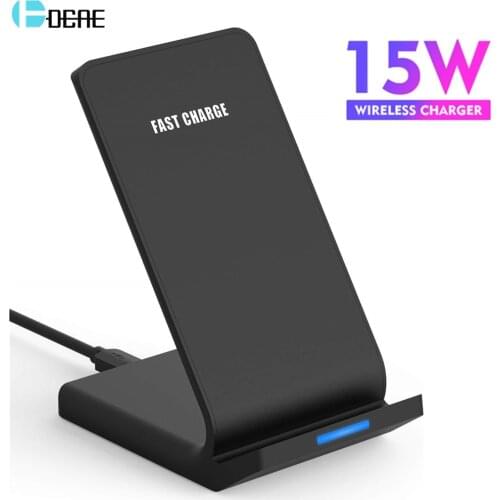 DCAE 10W 15W Qi Quick Wireless Charger Stand Type C USB Fast Charging Station For iPhone 11 Pro XS XR X 8 Samsung S10 S9 Note 10