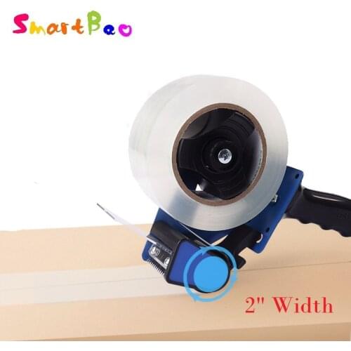 2" Tape Dispenser 50mm Width Hand-held Sealer Plastic Handle Metal Tape Cutter Pack