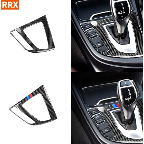 For BMW F30 3 Series F34 3GT 2013-2017 Gear Shift Panel Carbon Fiber Sticker Automatic Transmission Console Trim Car Accessories
