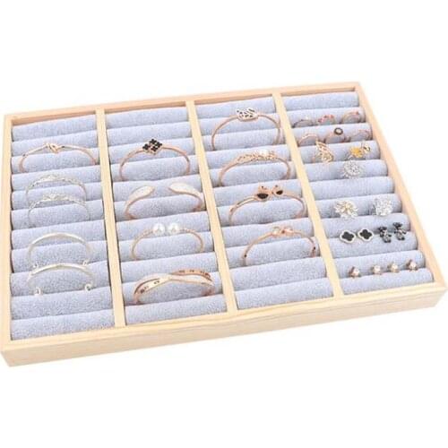 Flannel Drawer Velvet Jewelry Storage Tray Gift Box Jewelry Organizer Bracelet Ring Holder Jewelry Display Case