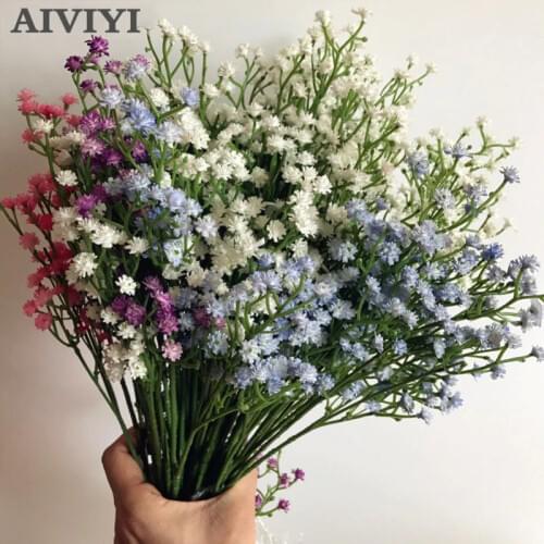 52cm DIY Artificial babys breath Flower Gypsophila Fake Silicone plant Wedding Home Hotel Party Decorations 4 Colors