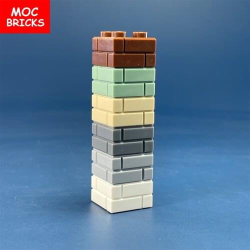 100pcs/lot MOC BRICKS bulk Corner 1X2X2 Wall Educational Building Blocks Parts DIY toys Compatible Assembles Particles