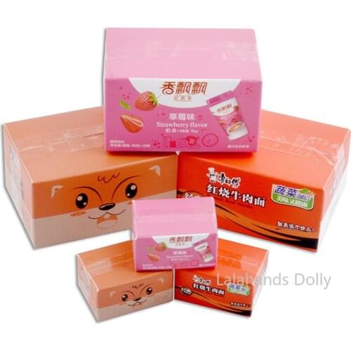 Dollhouse Mini World Food Play Prop Supermarket Scene Mini Snack Instant Noodle Box Model Accessories