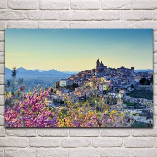 Almond Perugia district Umbria Italy nature scenery posters on the wall picture home living room decoration for bedroom KQ006