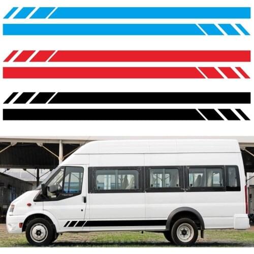 Fashion Side Label Car Sticker volkswagen T4 T5 T6 Transport Car Products Line Side Skirts Car Accessories Sticker Auto Parts