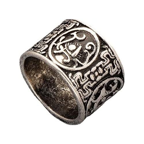 2021 Ins Trendy Punk Men Embossment Dragon Flower Hip-hop Irregular Tribal Finger Rings Korean Fashion Women Party Jewelry