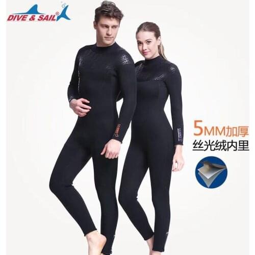 5mm Neoprene Wetsuit Women Scuba Diving Suit High Elastic Snorkeling long sleeve Swimwear Sports Sailing Jumpsuits Surf Wetsuits