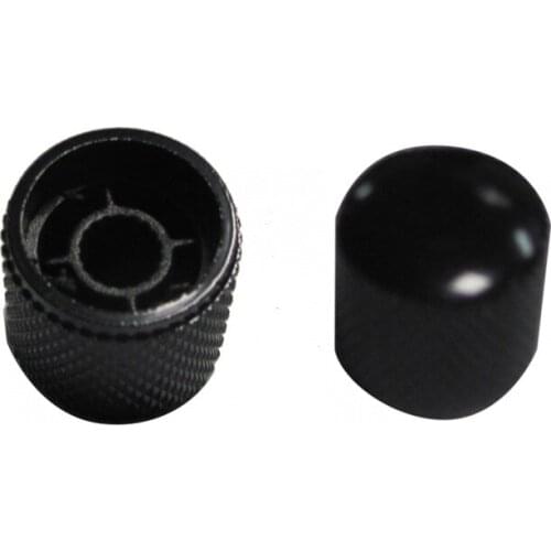 New Arrival Professional Metal Push-On Guitar Knobs Coarse Knurl Black Musical parts Instruments guitar knobs - 1pcs