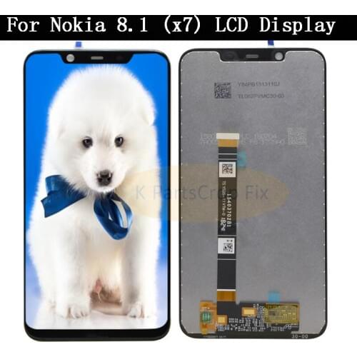 New 6.18"For Nokia X7 LCD Display+Touch Screen Digitizer Assembly Replacement Parts For Nokia 8.1 LCD Screen for nokia 7.1