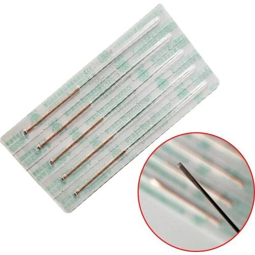 Disposable Sterile Copper handle Blade Needle acupuncture massage flat tip Ultra-micro knife needle 100 pcs