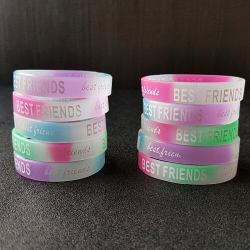 10Pcs/Lot Wholesale Night Light Glowing Wristband Silicone Luminous Color Bracelet For Female Male Club Home Party Music Concert
