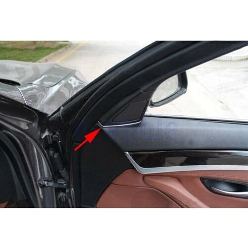 Front Door Tweeter Speaker Gap Cover Trim For BMW 5 Series F10 2011-2017 Silver