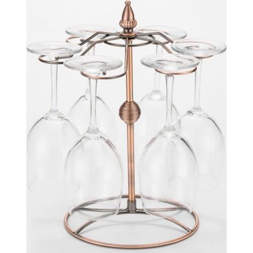 Wine Glass Holder Freestanding fast drain wrought iron wine glass holder countertop kitchen Birthday Wedding Party Decoration