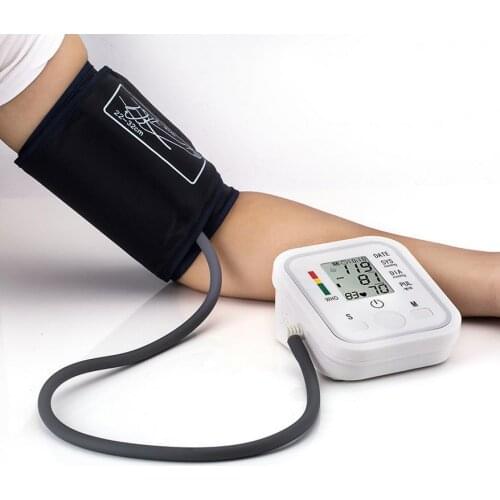 Sale Digital Automatic Upper Arm Blood Pressure Monitor With Adaptor Health Monitors Sphygmomanometer Meter Tonometer
