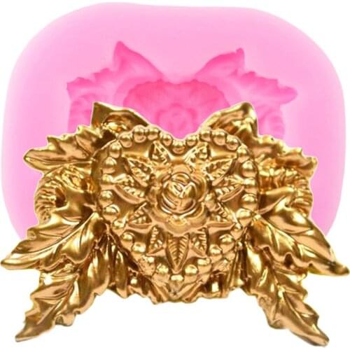 Heart Rose Flower Silicone Molds DIY Wedding Cupcake Topper Fondant Cake Decorating Tools Candy Resin Clay Chocolate Soap Moulds