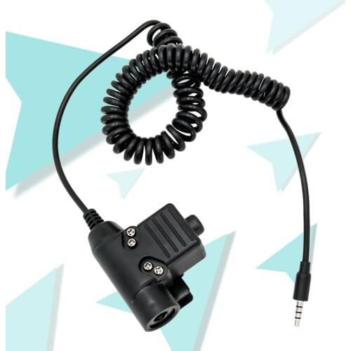 U94 PTT Tactical Headset Adapter Phone Plug Spring Cord Mobile Phone PTT Pickup Noise Reduction Headset Accessories