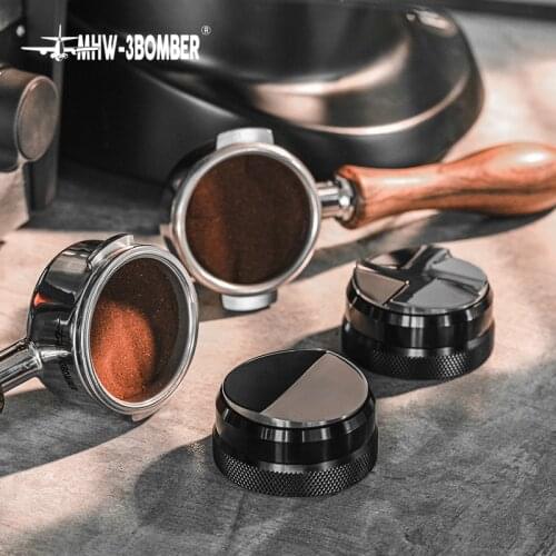 MHW-3BOMBER 58mm Coffee Distributor Stainless Steel Tread One Or Four Oar Bottom Tamper Barista Accessory Anti-Slip Distribute