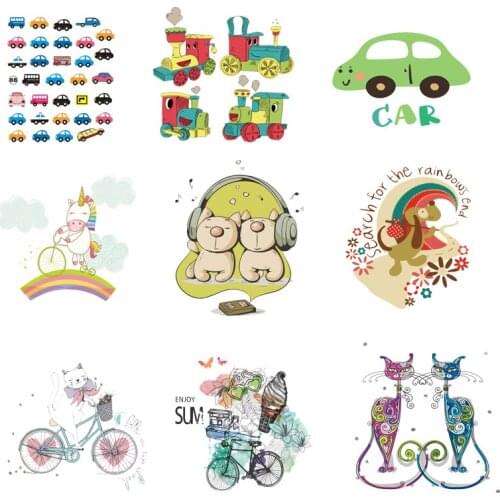 Iron-on Transfers for Clothing Patches for Clothes Cars Stickers Diy Cute Patch Flex Fusible Transfer Vinyl Adhesive Stripe J