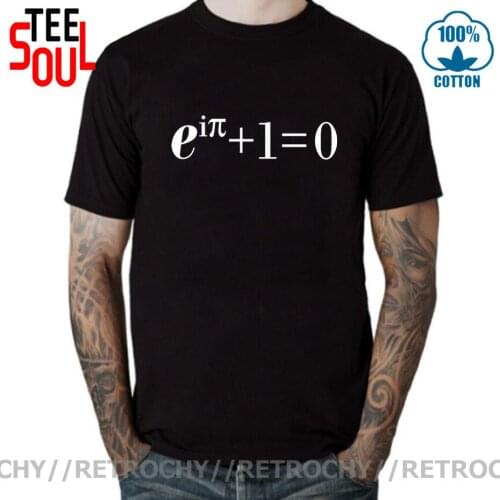Retrochy Funny Euler Equation Maths T-Shirt College Geek Nerd Teacher Math T shirts men High Quality Adult Youth Casual Clothing