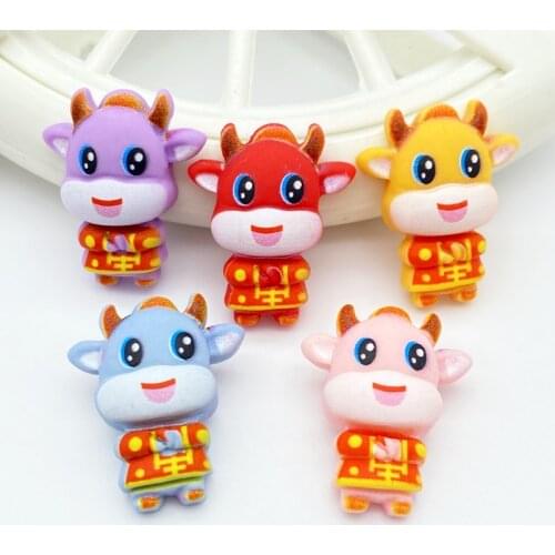 10/20pcs Kawaii Resin Mini Lovely Calf Flat Back Cabochon Crafts Clothing DIY Scrapbooking Accessories G76