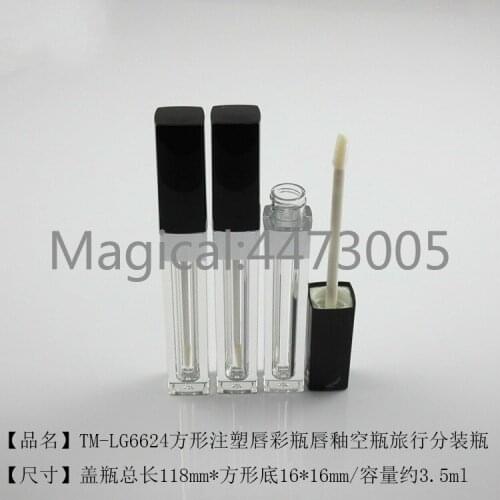 10/30/50pcs 3.5ml Top Grade Empty Makeup DIY Square Tube Eyeliner Bottle/lip Gloss Bottle Silver Refillable Bottles Tube
