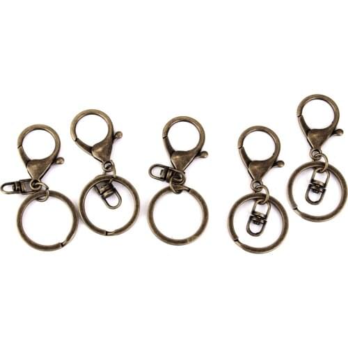 10pcs Trigger Clasp Swivel Clip Key Ring Bag Charms Finding for Keyring Hook