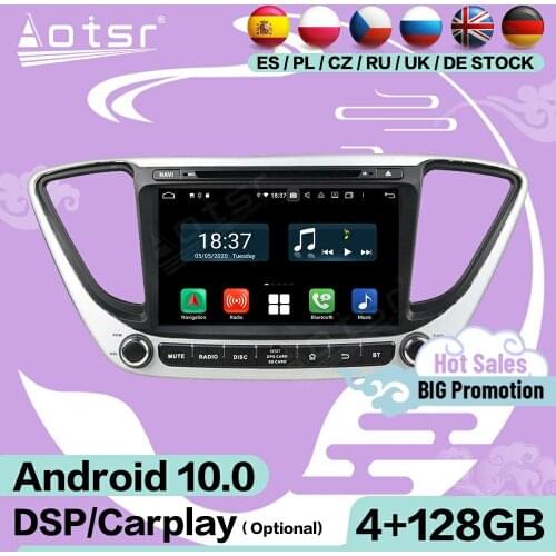 2 Din Multimedia Stereo Android Video Player For Hyundai Verna 2016 2017 2018 2019 GPS Headunit Audio Radio Receiver Head Unit