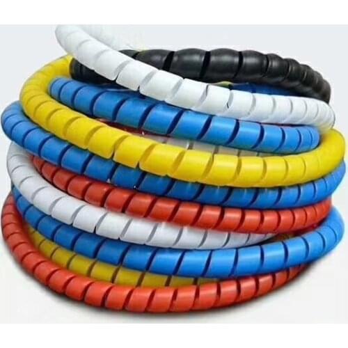 2meters 12mm Line Organizer Pipe Protection Flexible Spiral Wrap Winding Cable Wire Protector Cable Sleeve Cover Tube