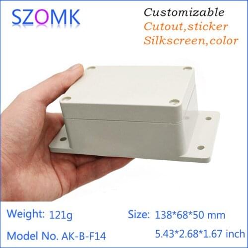 4 pcs, szomk abs project case plastic enclosure for electronics junction housing 138*68*50mm switch box control enclosure