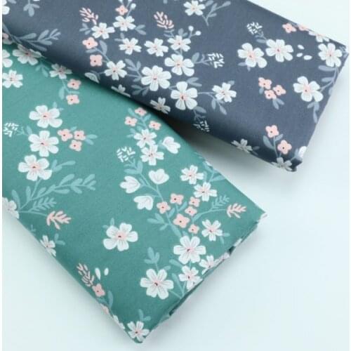 50*160CM Mini Floral 100%Cotton Fabric Handmade Sewing Materials For Girls Summer Dress Home Textile Bedding Making All Seasons