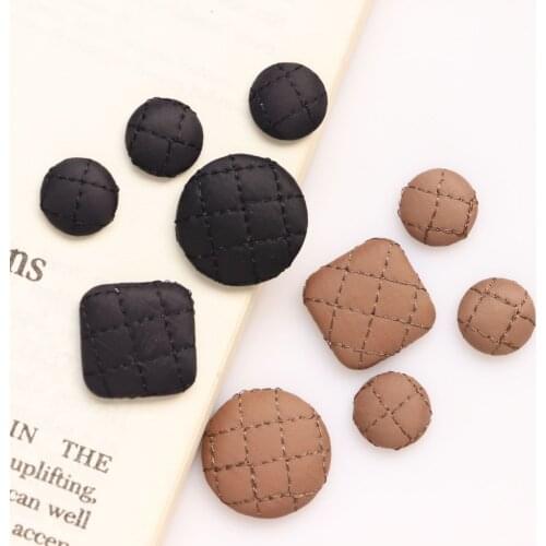 50pcs/lot 14mm 22mm 25mm geometry rounds/square shape fabric flatback Cloth button diy jewelry garment/earring accessory