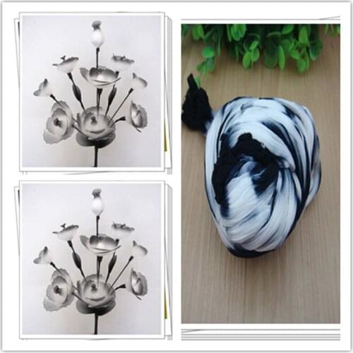 54 colors mix shipping or only one color ship double color stocking flowers/nylon flower /silk flower making/ DIY flowers craft