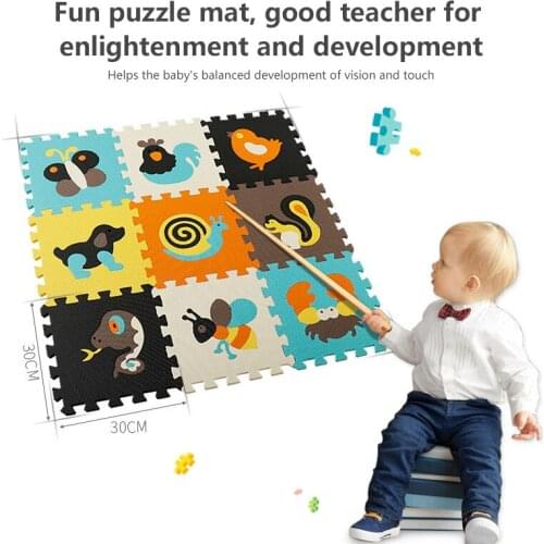 9Pcs/Set Baby EVA Foam Puzzle Play Mat Interlocking Exercise Floor Carpet Baby Kids Play Mat Baby Intelligence Development Mat