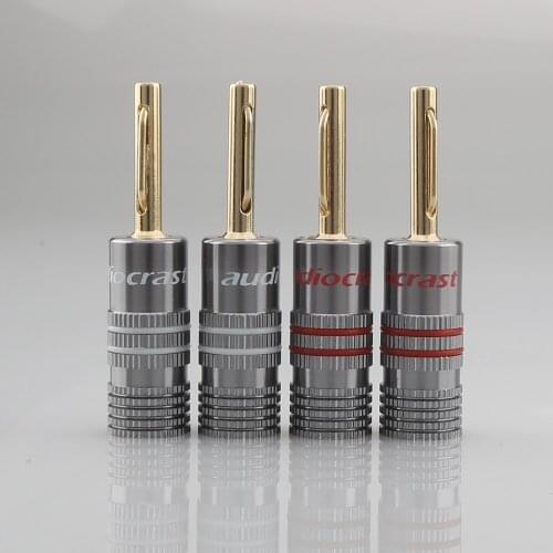 Audiocrast Bh838G HIFI Banana plug audio cable speaker connector plug jack Speaker Cable wire Plug