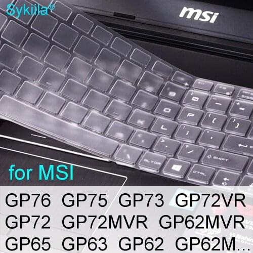 Keyboard Cover for MSI GP75 GP73 GP72 GP72VR GP72MVR GP65 GP63 GP62 GP62M GP62MVR Leopard Clear Silicone Gaming Laptop Skin Case