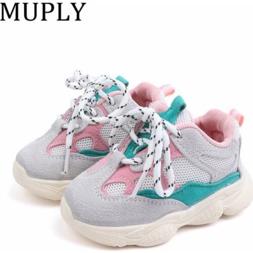 Kid Shoes Casual Girls and Boys Shoes Breathable Anti-Slippery Fashion Leisure Sports Shoes Blue Purple Green