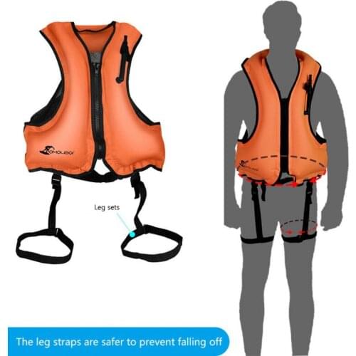 Adult Inflatable Swim Life Vest Jacket Snorkeling Floating Device Swimming Drifting Surfing Survival Water Sports Life Saving