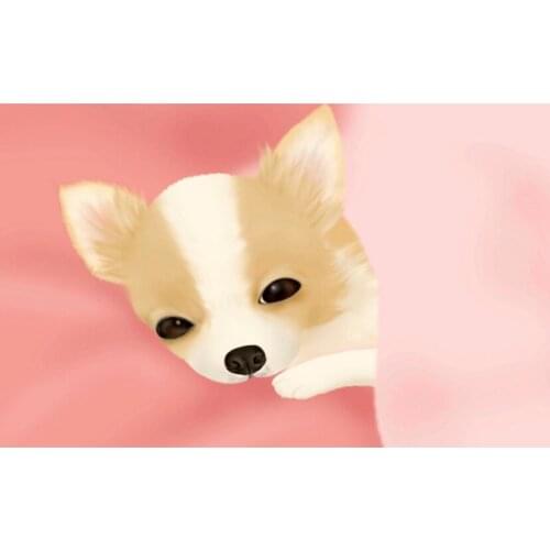 Cute Dog Painting DIY Full Round Diamond Painting Cross Stitch Embroidery Home Decor 5D Handcraft JX640