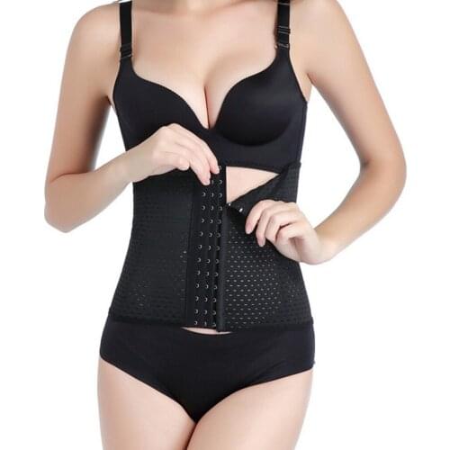 Waist Trainer Slimming Fitness Tummy Body Shaper Weight Loss Cincher Corsets Steel Boned Body Shaper Corset Shaper Black