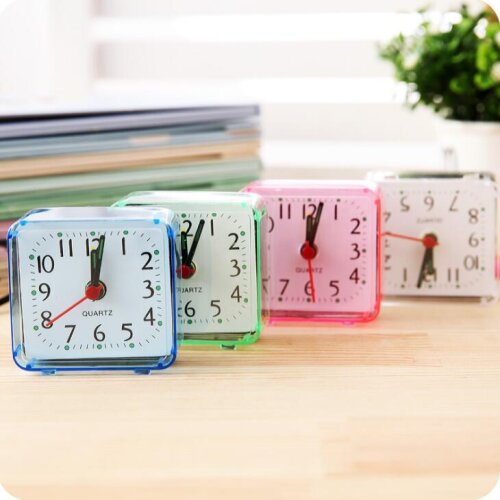 Cute Mini Cartoon Multi-function Trip Bed Beep Desktop Alarm Clock Mini Portable Table Clocks LX2256