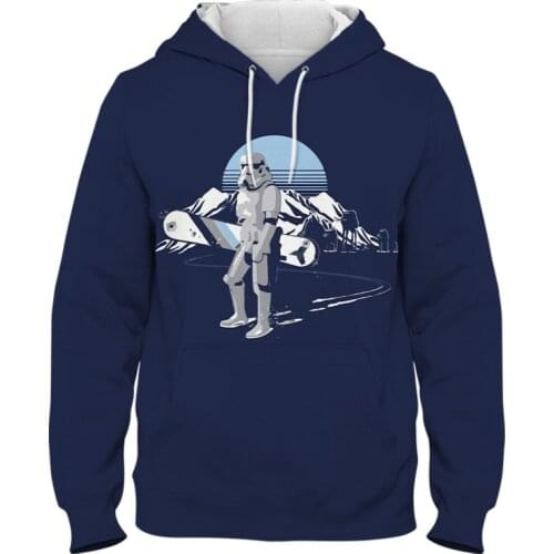 Disney Star Wars Hoodies 3D Print Mens Casual Harajuku Streetwear Disney Cartoon Funny Hooded 2021 Autumn Warm Men Sweatshirt