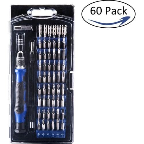 KALAIDUN 60 in 1 Precision Screwdriver set Repair Tool Kit Magnetic Screwdriver hand tools Flexible Shaft for iPhone Tablet PC