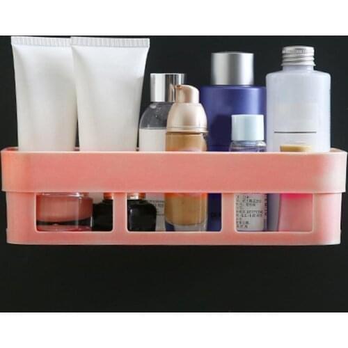 Wall Mounted Storage Rack Shampoo Soap Organizer Bathtub Caddies Easy Install PP Large Capacity Bathroom Shelf for Home
