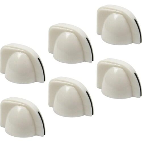 NEW 6pcs White Small Chicken Head Knobs Guitar Amplifier Effect Pedal Knobs Pot Button Guitar Parts