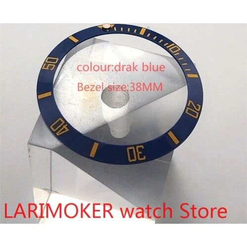 Brand new high quality 38mm drak blue rotating glass bezel suitable for 40mm mens watch automatic winding