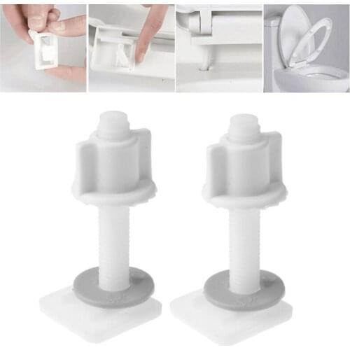 Plastic Toilet Seat Hinge Repair Bolts + Fitting Screws +Washers Kit Accessories Universal Household Replacement
